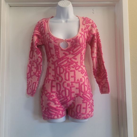 blanc noir Pants - Blanc romper with terrycloth pop letters